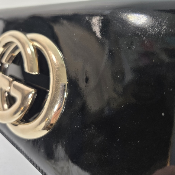 Gucci Tom Ford Black & Gold Patent Leather Clutch Bag - Picture 13 of 13